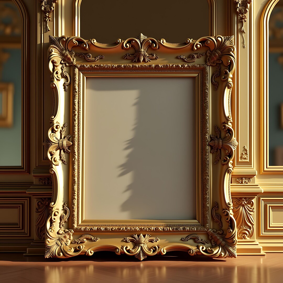 Mockup of an Opulent Baroque Frame | Frame Mockup | One Frame Mockup ...
