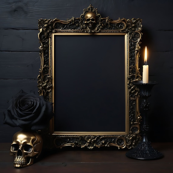 Gothic Frame | Gothic Home Decor Art Mockup SVG | Gothic Frames | Gothic Picture Frame | Gothic Print | Baroque Frames | Black Gothic Frame