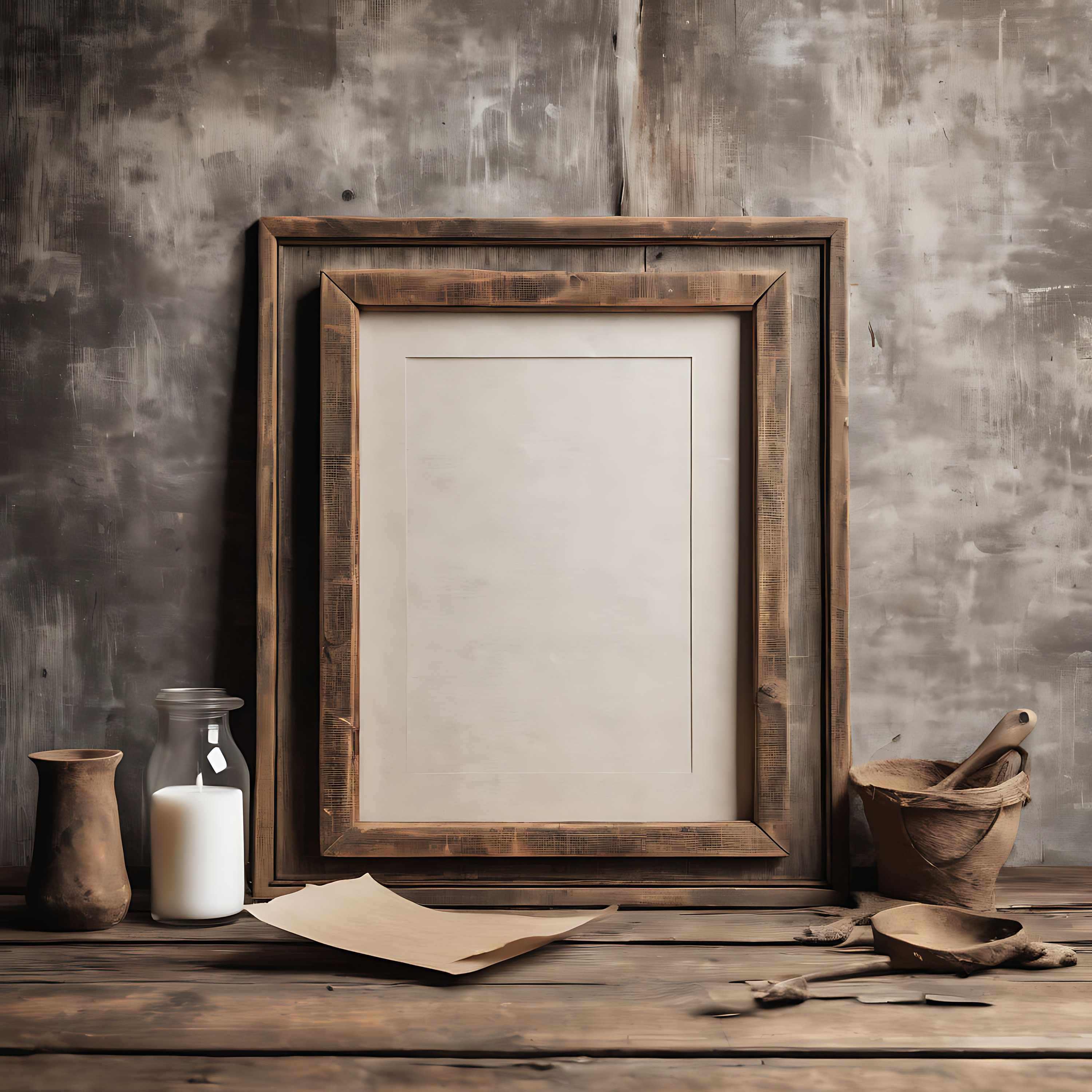 Rustic Frame 3d Rustic Frame Mockup | Rustic Mockup | Frame Mockup | Mockup Frame ...
