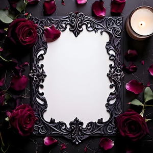 Gothic Hochzeitskarte Mockup | Hochzeitskarte | Hochzeit Mockup Bundle | Ehe | Karten | Brautpaar | Bearbeitbare Vorlage | Einladungskarte