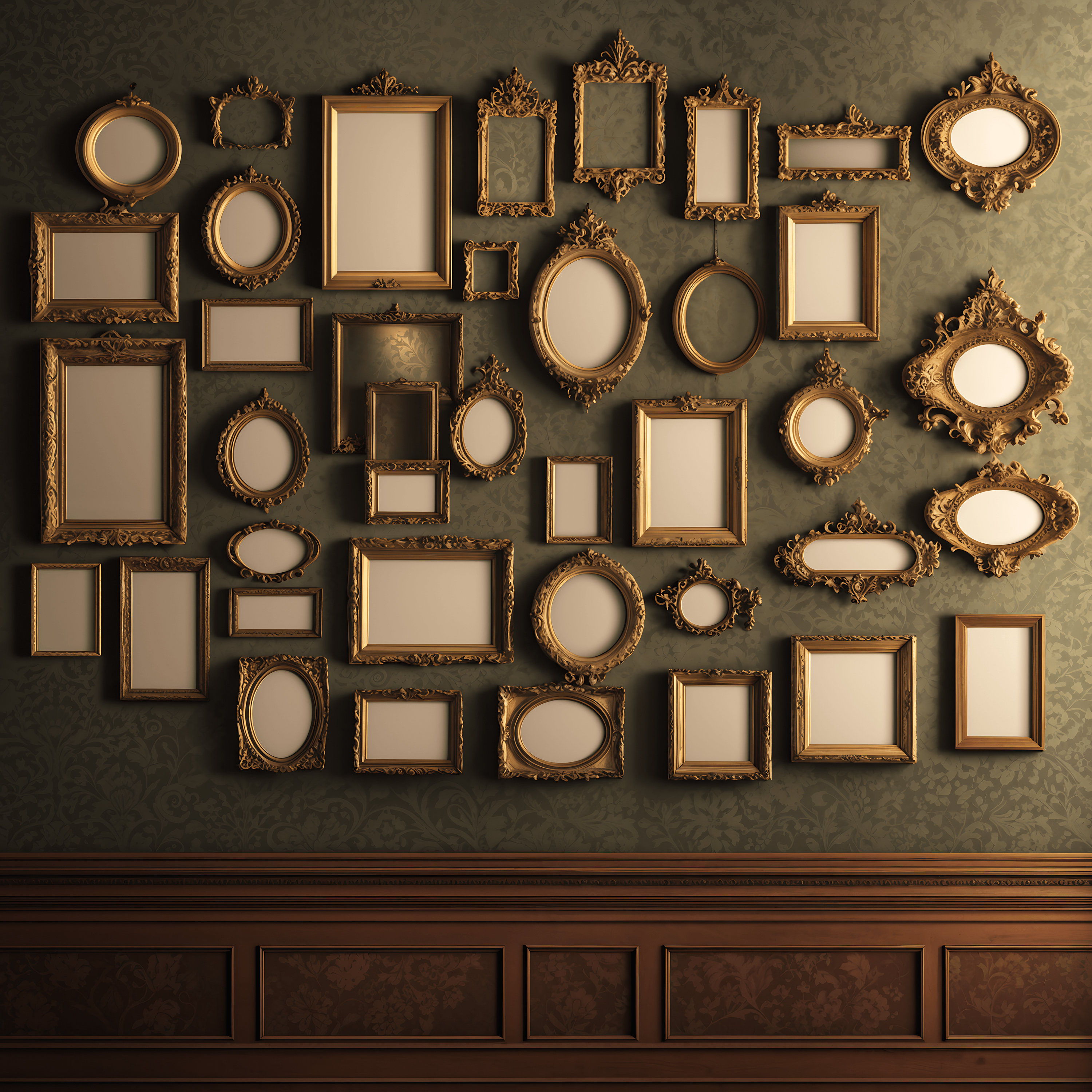 Victorian Wall Art Frame Mockup Digital Wall Art Printable Art Mockup