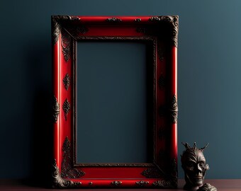 4 Frame Mockups for Gothic Wall Art | Whimsigoth Luxury Frame Mockup | Digital Wall Art | Wall Frame Mockup | Dark & Luxurious Mockups