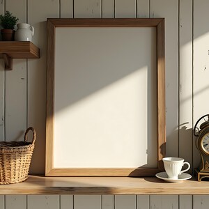 Wooden Rustic Frame Mockups | Photo Frame Mockup | Rustic Frame Mockup | Wooden Frame Mockup | Art Print Mockup  Wall Art Mockup | PSD Frame