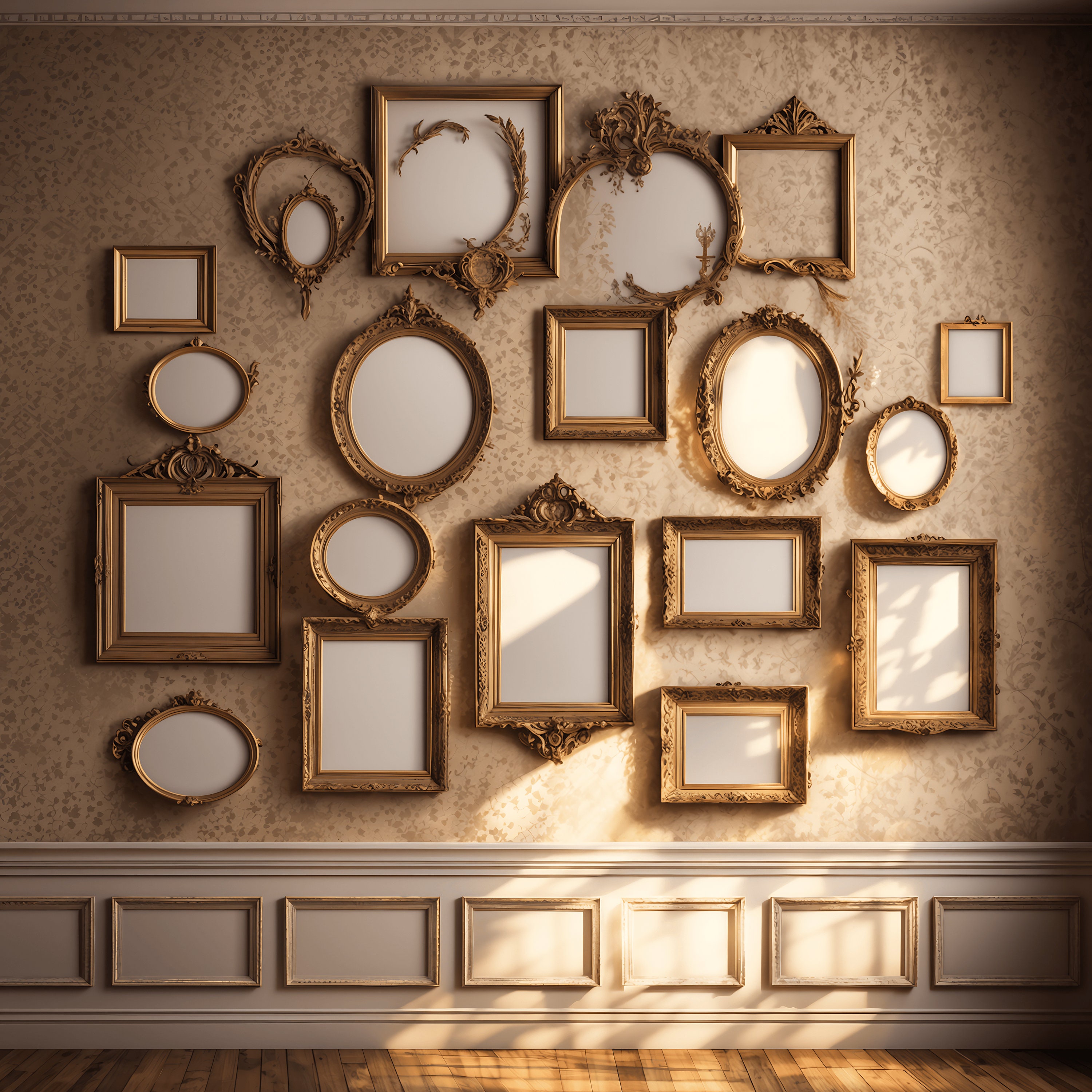 Victorian Wall Art Frame Mockup Digital Wall Art Printable Art