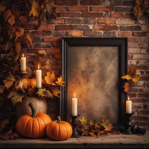 Halloween Mockup | Rustic Halloween Frame Mockup | Digital Frame Mockup | Pumpkin Mockup | Vintage Halloween Mockup | Wall Art Mockup