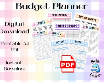 Budget Planner Printable | A4 | PDF | Paycheck Budget | Finance Planner | Budget by Paycheck | Debt Payoff