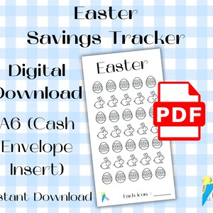 Easter Savings Tracker | A6 Cash Envelope Insert | Printable PDF Download | Sinking Funds