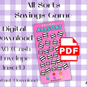 All Sort Savings Challenge | A6 Cash Envelope Insert | Printable PDF Download | Save Money | Savings | Mini Savings Challenge