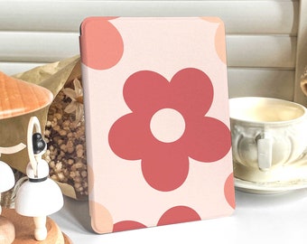 Étui pour Kindle personnalisé Creative Flower 6 pouces 2022 Tout nouveau étui en papier kindle blanc en papier blanc 6,8 étui pour Kindle 10th 11th Scribe Oasis Support intégré