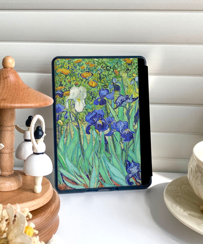 Flower Oil painting Personalization All new kindle paperwhite cover paperwhite 6 6.8 case kindle 10th 11th Gen Oasis 2/3 Built-in stand image 5