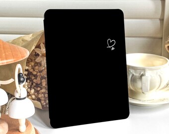 All Black Heart Custom kindle 6" 2022 Case All new kindle paperwhite case paperwhite 6.8 cover kindle 10th 11th Scribe Oasis Built-in stand