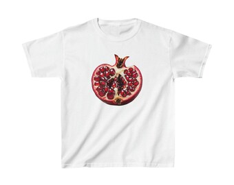 Pomegranate Graphic Baby Tee | Trending Fruit Tee, Aesthetic Tee, 90s to Y2K Style Tee, Vintage Inspired Print