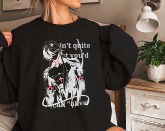 Boothill Quote Crewneck Honkai Star Rail Lightcone Manga Style Subtle Graphic Aesthetic, Unisex Cozy Heavy Blend Sweatshirt Crewneck Sweater