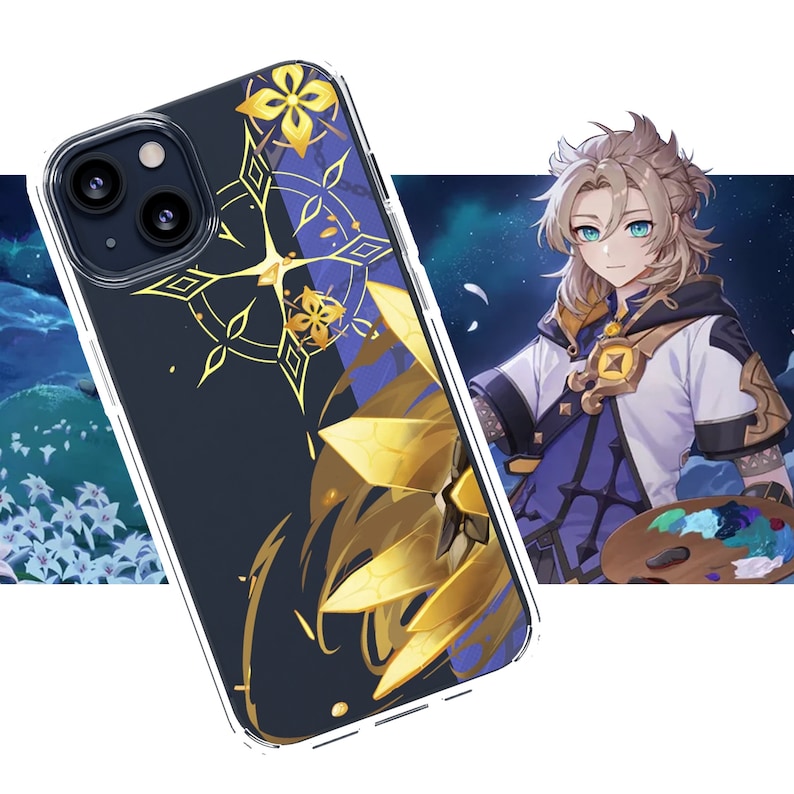 Albedo Genshin Impact clear phone case transparent case image 1