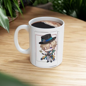 Aventurine Cute Chibi Pocket Photo Style Honkai Star Rail Ceramic Mug