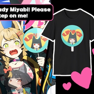 Miyabi Uchiwa Fan Meme T-Shirt Softstyle Graphic Tee Subtle Casual Cosplay Zenless Zone Zero Fangirl Fanboy Streetwear Subtle Hoshimi Miyabi