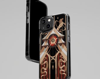 Fanmade Unofficial Hotel Hazbin Lucifer's Phone Design Lucifer Aesthetic Fanart Inspired Fanmerch clear phone case transparent case