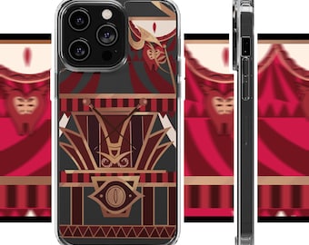 Unofficial Fanmerch Lucifer Subtle Hotel Hazbin Aesthetic clear phone case transparent case | Fanmade Fanart Design