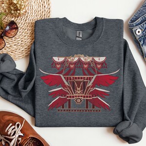 Unofficial Hotel Fanmerch Hazbin Lucifer Subtle Aesthetic Crewneck |  Unisex Cozy Heavy Blend Crewneck Sweatshirt | Fanmade Fanart Design