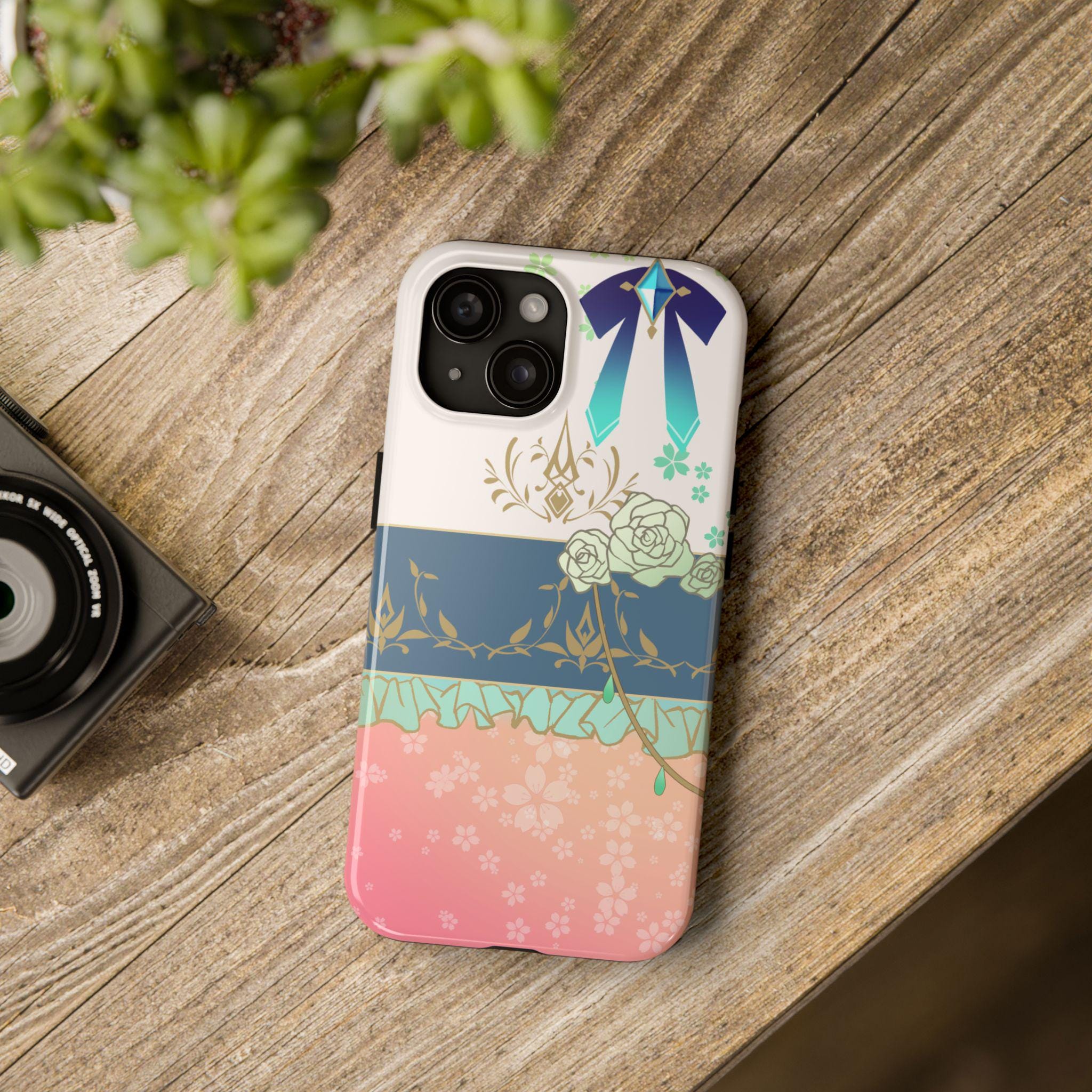 Fanmade Unofficial Ceres Fauna Aesthetic Inspired Hololive EN HoloEN Council Fanmerch tough phone case | Cute Floral Subtle Vtuber Gift