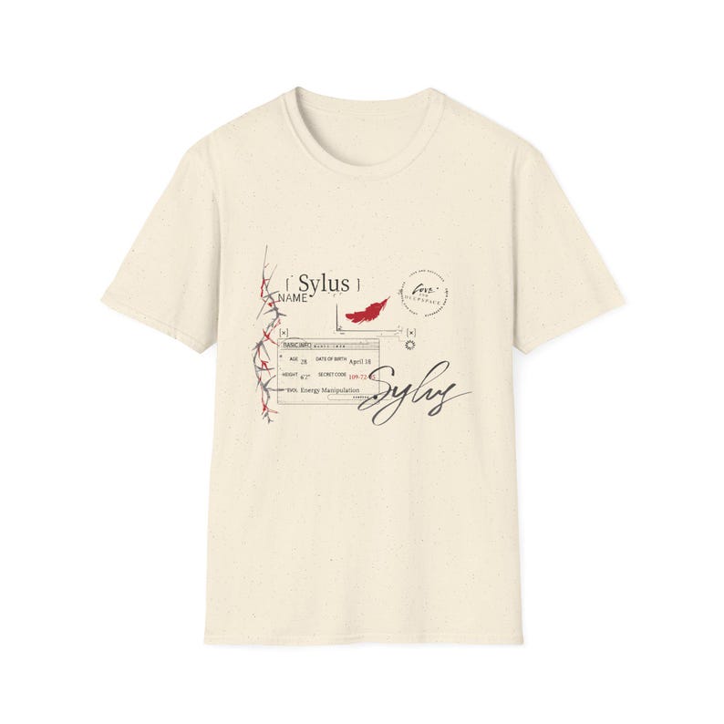 Sylus Love and Deepspace Inspired Subtle Graphic Text Minimalistic Signature Quote Streetwear Tee | LADS Otome Game Unisex Softstyle T-Shirt Natural