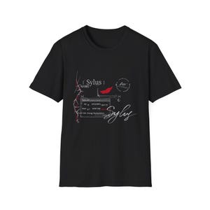 Sylus Love and Deepspace Inspired Subtle Graphic Text Minimalistic Signature Quote Streetwear Tee | LADS Otome Game Unisex Softstyle T-Shirt Black