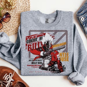 Billy Kid Zenless Zone Zero Stylish Streetwear Graphic Crewneck | ZZZ Inspired Aesthetic Cozy Heavy Blend Unisex Crewneck Sweatshirt Sweater