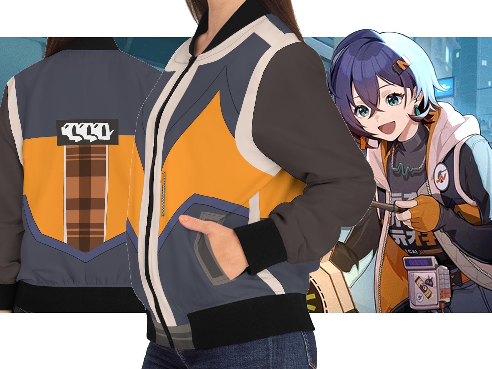 Fanmade Zenless Zone Zero Belle ボンバージャケット | フル