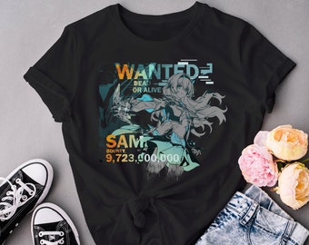 Firefly / Stellaron Hunter SAM Wanted Poster Vintage Honkai Star Rail Manga Graphic | Graphic Tee Shirt Aesthetic Unisex Softstyle T-Shirt