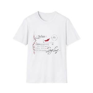Sylus Love and Deepspace Inspired Subtle Graphic Text Minimalistic Signature Quote Streetwear Tee | LADS Otome Game Unisex Softstyle T-Shirt White