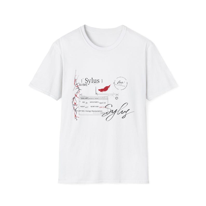 Sylus Love and Deepspace Inspired Subtle Graphic Text Minimalistic Signature Quote Streetwear Tee | LADS Otome Game Unisex Softstyle T-Shirt White