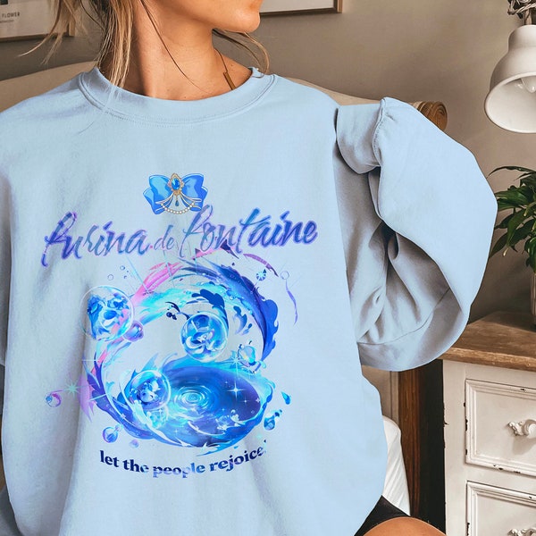 Furina de Fontaine Kawaii Genshin Impact Fashion Subtle Anime Graphic | Unisex Cozy Heavy Blend Crewneck Sweatshirt Sweater