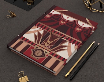 Unofficial Hotel Fanmerch Hazbin Lucifer Subtle Aesthetic Hardcover Journal Matte | | Fanmade Fanart Design
