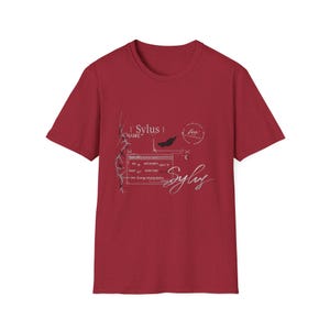 Sylus Love and Deepspace Inspired Subtle Graphic Text Minimalistic Signature Quote Streetwear Tee | LADS Otome Game Unisex Softstyle T-Shirt Antique Cherry Red