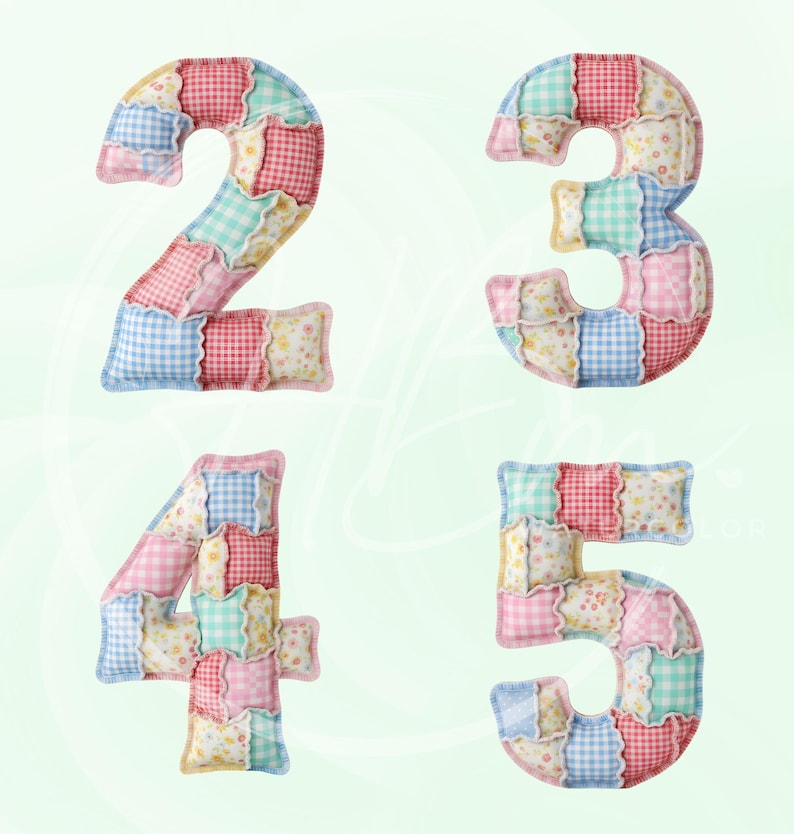 Faux Patchwork Alphabet PNG Clipart Bundle, Quilted ABC Letters Graphic ...