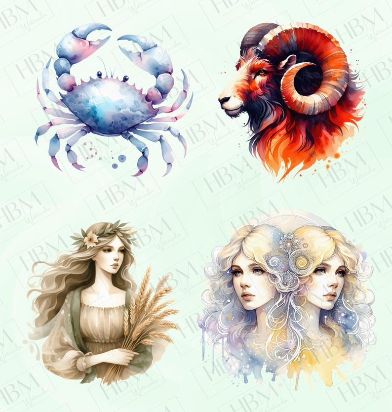 watercolor-zodiac-signs-clipart-bundle-horoscope-graphics-star-sign