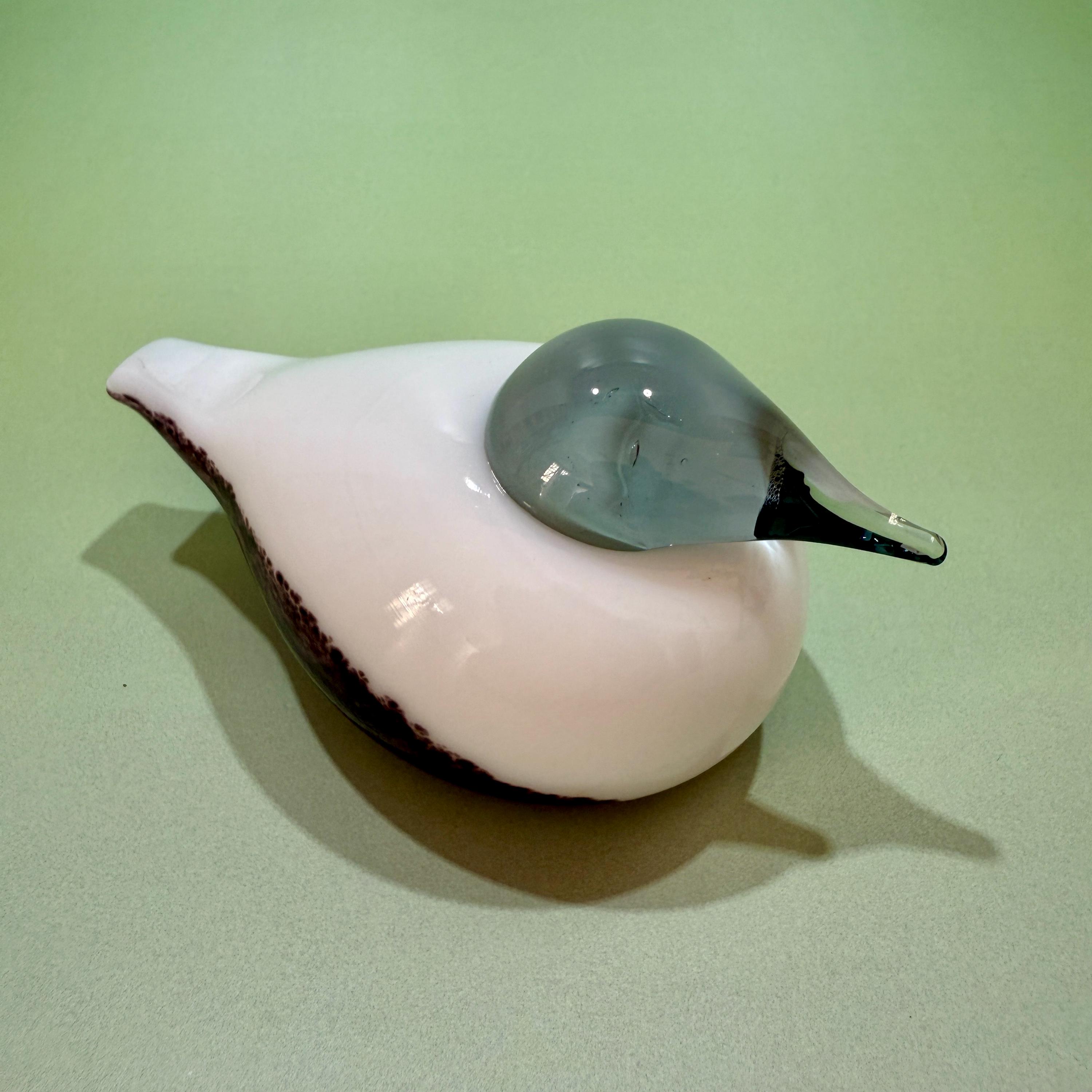 Oiva Toikka Small Smew Glass Bird: Iittala Finland, Signed W/ Box