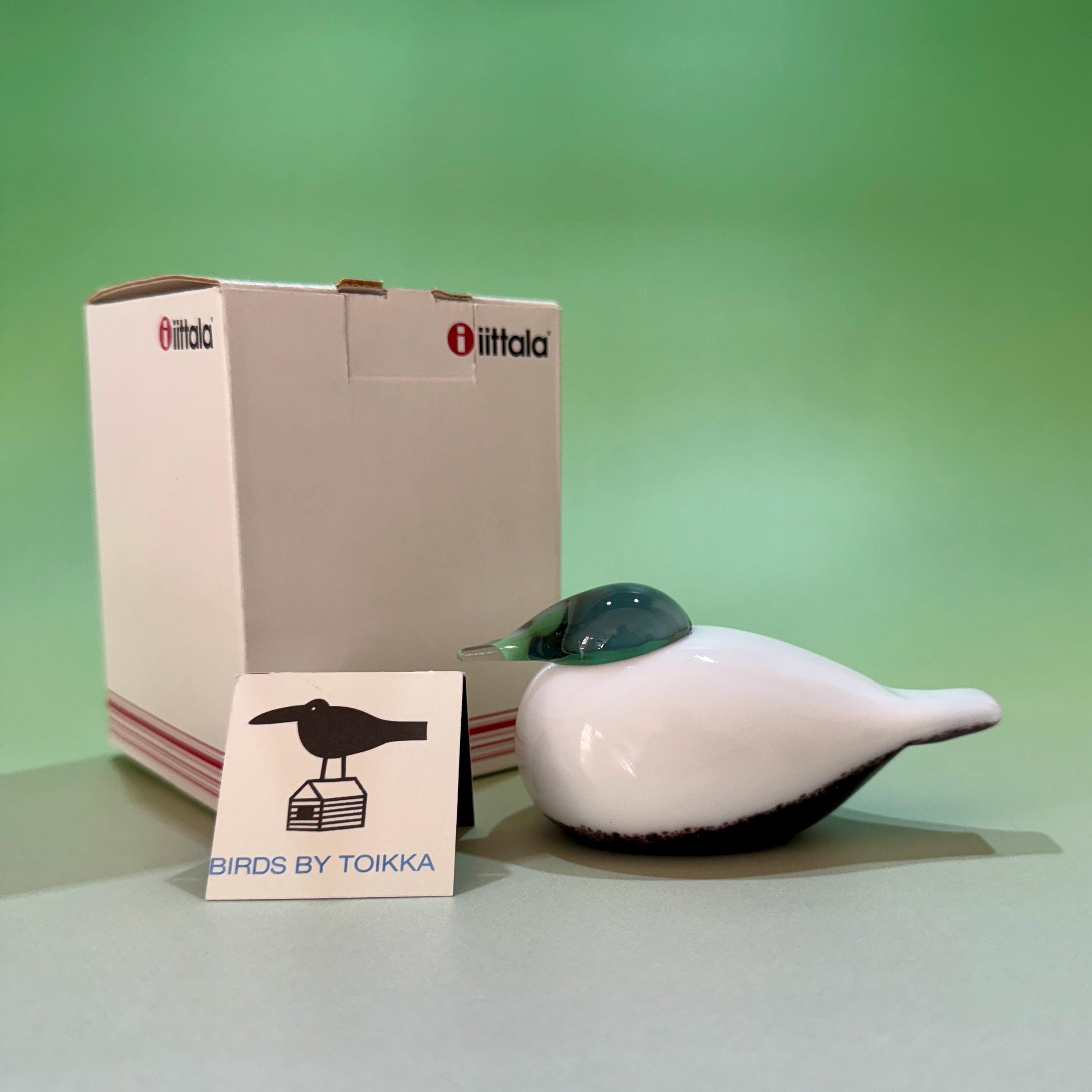 Oiva Toikka Small Smew Glass Bird: Iittala Finland, Signed W/ Box