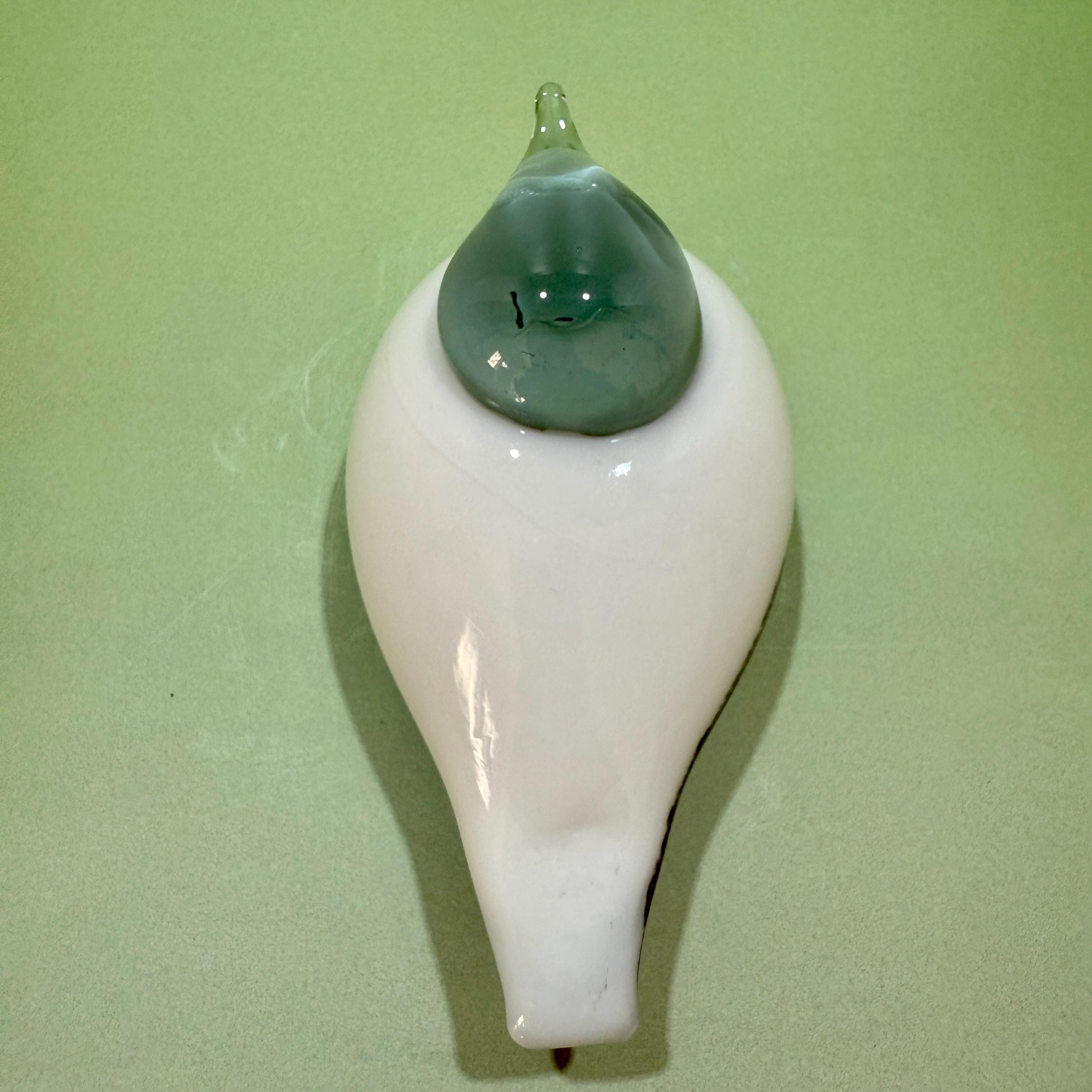 Oiva Toikka Small Smew Glass Bird: Iittala Finland, Signed W/ Box