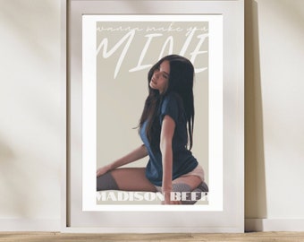 Make You Mine Madison Beer, Lyric Poster, Music Wall Art, Pop Music, Minimal Wall Art, Madison Beer Poster, Digital Art Print