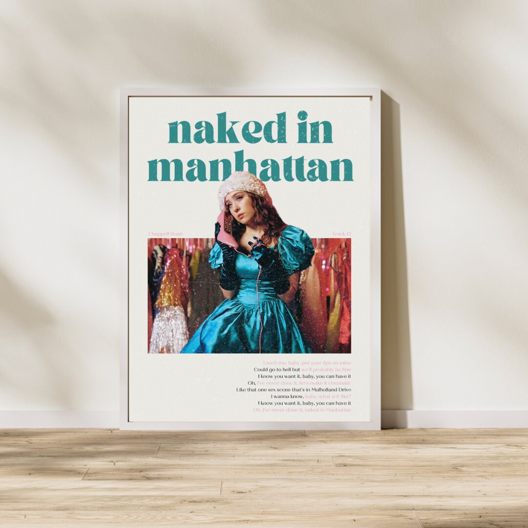 Chappell Roan Poster, Music Wall Art, Naked in Manhattan Print Minimal