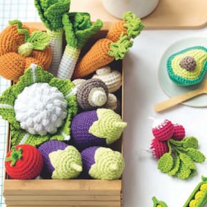 Fruits and Vegetables Crochet Pattern: Amigurumi E-Book (PDF Download)