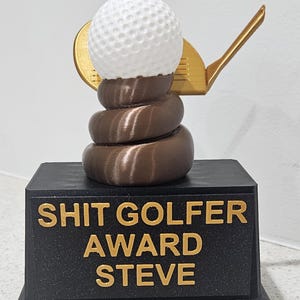 Trofeo personalizado novedoso del premio "Mierda Golfista"