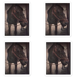 Aufkleber Pferdeposter Pferdeaufkleber Pferdeportrait feinste Kunst Pferd Sticker Wasserflaschen-Abziehbild Tier-Aufkleber Wrap-Set