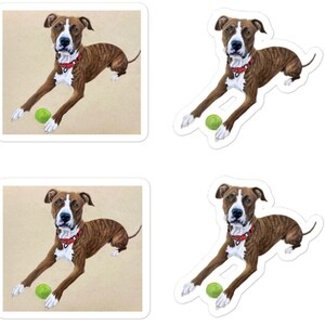 Stickers hond bokser huisdieren sticker redding huisdieren kunst portret kunst laptops stickers getrokken dieren adopteren huisdierenstickers waterfles sticker set op maat