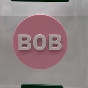 Personalisiertes Namensschild, magnetisch, individualisierbar, für Spinnen- und Reptiliengehege.