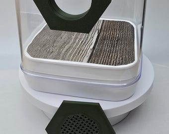 Conjunto de portas de ventilação/alimentação magnéticas: gabinete de aranha saltadora impresso em 3D