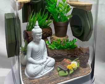 Zen Garden Jumping Spider Enclosure Decor Set, Boho Accessories