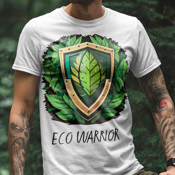 Eco Warrior Tee, Unisex Organic Cotton Stanley/Stella T-Shirt, Sustainability Tees, Save The World Apparel, Eco-Conscious Fashion