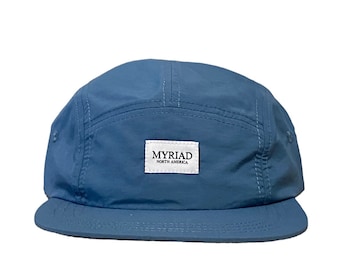 Teal Blue Myriad North America 5 Panel Water Resistant Nylon Hat